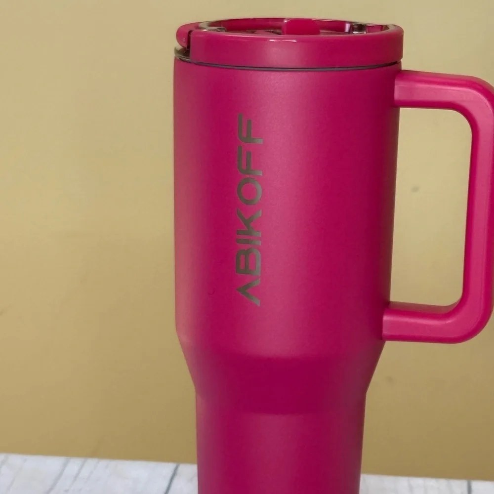 40 oz Tumbler Water Bottle with Handle and Flip Straw - Picture 1 of 12